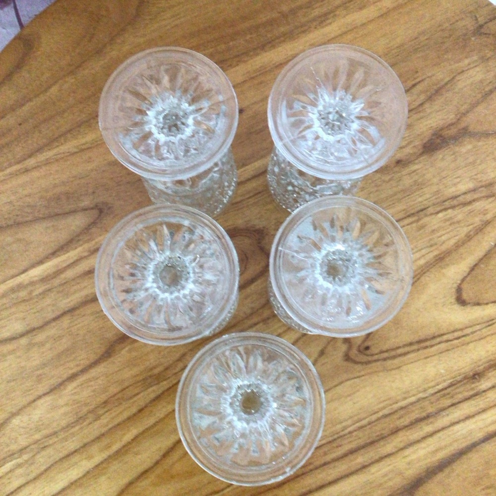 Vintage Anchor Hocking Wexford Wine Glasses - Set of 5 - Picture 6 of 7